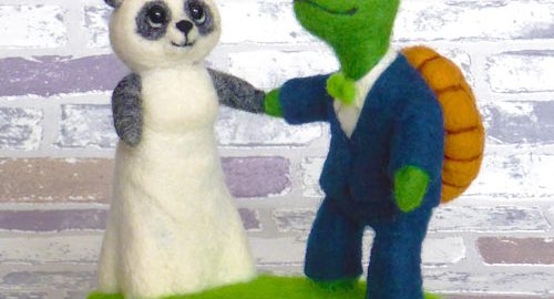 Hochzeitspaar – Panda und Turtle