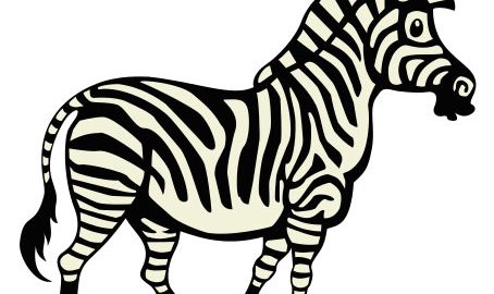 T-Shirt Motiv: Cartoon Zebra