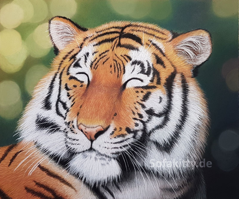 Happy Tiger – Pastell Portrait